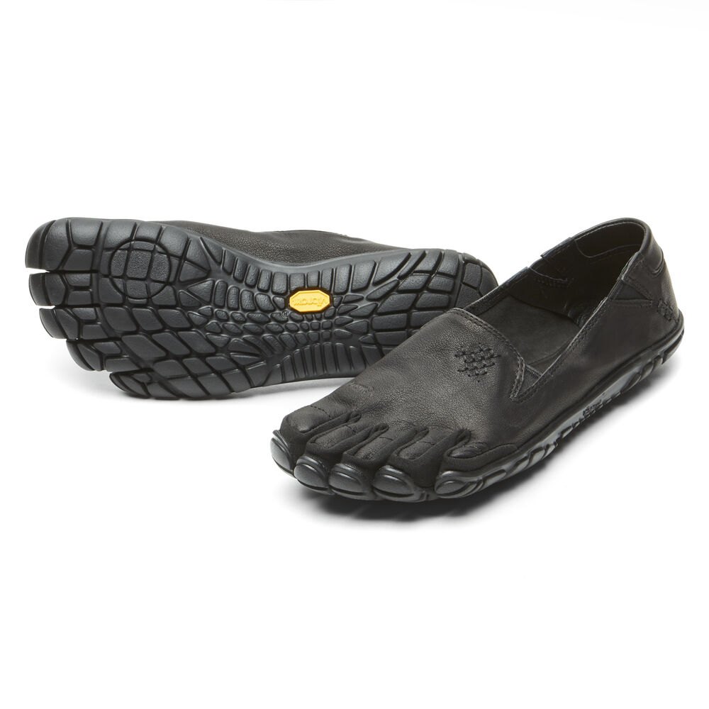 Zapatos Descalzos Mujer Negros - FiveFingers Cvt-Leather - FWSNUO-905